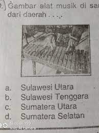 Alat musik ini merupakan alat musik yang mengeluarkan suara saat bambunya saling beradu. Gambar Alat Musik Di Samping Berasal Dari Daerah Brainly Co Id