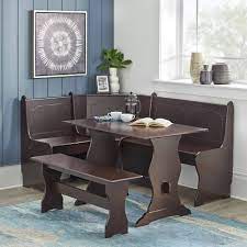 Its compact size and sleek design blend effortlessly into rooms of all shapes, sizes, and decor styles. 3pc Nook Dining Set Wood Espresso Buylateral Target