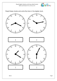 read digital clocks measuring and time worksheets for year 3 age 7 8 by urbrainy com