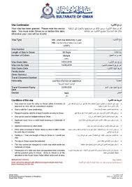 Surat sponsor dari perusahaan tempat bekerja. Oman Visa For Malaysian Citizens