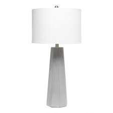 This one comes from danish interiors company bloomingville, who are masters at scandinavian design. Lalia Home 30 5 In White Concrete Pillar Table Lamp With White Fabric Shade Lht 5011 Wh The Home Depot