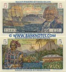 Saint Pierre And Miquelon 5 Francs 1950 1960 Saint Pierre Et Miquelon Currency Bank Notes French Paper Money North American Banknotes Coins Currency Collector Pictures Of Money Photos Of Bank Notes Currency Images