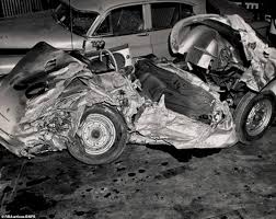 Porsche decided to hold the press event for the anniversary boxster on the roads around monterey and salinas in northern california to honor the memory of actor james dean. Never Before Seen Photographs Reveal Wreckage Of Hollywood Star James Dean S Fatal 1955 Car Crash Daily Mail Online