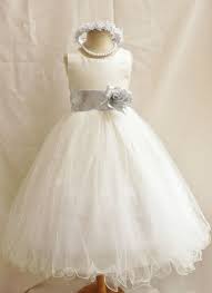 Flower Girl Dress Ivory Silver Fl Wedding Children Easter Bridesmaid Communion Silver Red Black Flower Girl Dress Flower Girl Dresses Ivory Flower Girl Dresses