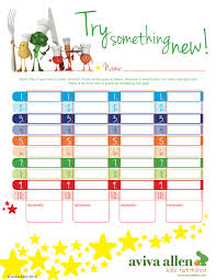 Try Something New Chart Kids Nutrition Toronto Nutritionist