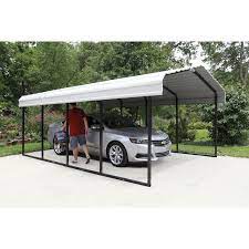 Steel Carport 12 Ft X 20 Ft Canopy Steel Carports Carport Canopy Carport Designs