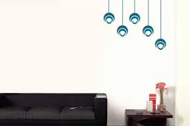 Living Room Circles Stencil In Turquoise Blue On Lighter Background Stenciled Wall Decor Room Inspiration Asian Paints