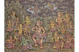 Teknik seni lukis juga terdiri dari. Sadulur Rupa Tarian Ubud Batuan Di Atas Kanvas Satu Harapan