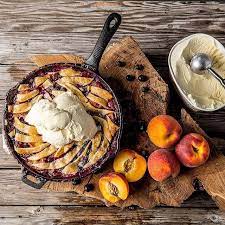 Baked Peach Blueberry Pandowdy Deep Dish Dessert Say That Three Times Fast Peaches Blueberries And Golden Baked Peach Peach Blueberry Sweet Tooth Recipe