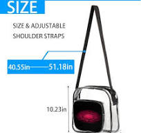 Clear Crossbody Bag Stadium Approved for Women and Men Transparent  Messenger Shoulder Bag Clear Purse Bag