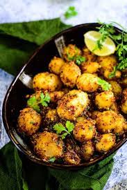 Masala Baby Potato Roast Is A Simple And Quick To Make Recipe Using Baby Potatoes And Freshly Ground Masal Best Potato Recipes Aloo Recipes Baby Potato Recipes