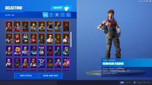 Find best value and selection for your fortnite personal account ps4 pc xbox renegade raider ghoul honor pve v bucks search on ebay. Stacked Renegade Raider Raiders Revenge 120 Skins Mc Market