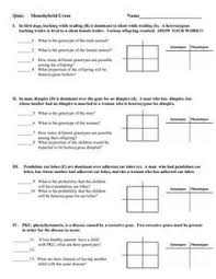 Worksheets On Monohybrid Cross Google Search Biology Lessons Genetics Teaching Biology