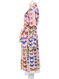 Scorpio Vixen Versace Long Ss 95 Butterfly Printed Robe
