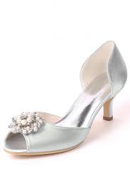 Pour les articles homonymes, voir talon. Chaussures Ivoire Pour Mariee A Petit Talon Bout Ouvert Perle Persun Fr
