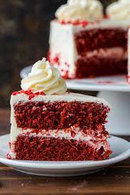 Homemade red velvet cake has a soft and moist crumb with the best cream cheese frosting. Red Velvet Cake Recipe Video Natashaskitchen Com