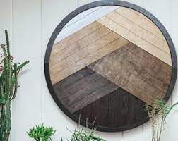Round Wood Wall Hanging Geometric Wood Wall Art Geomteric Wood Wall Art Panel Wall Art Rustic Wood Wall Art Large Wood Wall Art Rustic Wood Walls