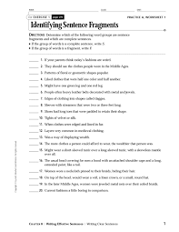Identifying Sentence Fragments Exercise 1 Page 276 Answers Exercisewalls