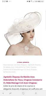 Accessoires de cheveux en métal de coiffures de chapeaux de mariage pour une seule pièce de jeune mariée. Chapeau Mariage Civil Our Wedding Wedding