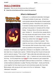 Halloween English Learning English Vocabulary Esl English Phrases Http Www Allth Halloween Reading Comprehension Halloween Worksheets What Is Halloween