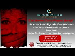 Women's Right to Self -Defence in Jamaica- Monday, April 26, 2021