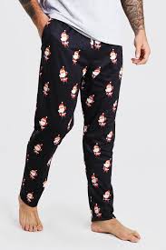 Our holiday jammies will delight. Man Novelty Santa Christmas Lounge Joggers Boohoo Uk