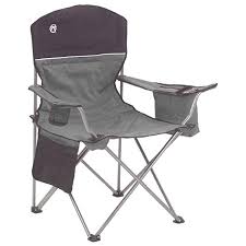 Coleman Camp Chair With 4 Can Cooler Folding Beach Chair With Built In Drinks Cooler Portable Q Portable Camping Chair Coleman Camping Chairs Cooler Chairs