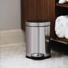 Stylize your decor and keep the trash away in the simplehuman 60 l / 15.85 gal, bullet open trash can, commercial grade, stainless steel. 4 5l Round Step Can Simplehuman