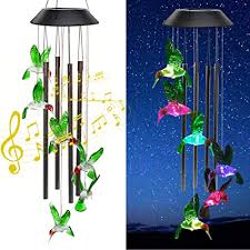 Great savings & free delivery / collection on many items. Amazon Com Zawino Solar Wind Chimes For Outside Green Hummingbird Windchimes With 4 Metal Tubes 7 Colors Changing Lights Waterproof Wind Bells For Indoor Outdoor Garden Patio Decor Love Memorial Mom Gift Garden