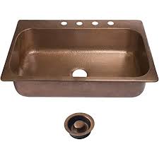 There are two sizes available or made to order. Sinkology Sk101 33ac4 Amz D Angelico 4 Hole Copper Drop In Kitchen Sink Kit With Disposal Flange Copper Kitchen Sink 33 X 22 X 8 Antique Copper Amazon Com
