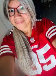 Sporting my man Kittle's jersey