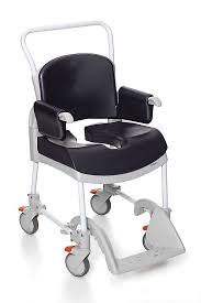 Etac Clean Grey Comfort Padded Commode Toilet Shower Chair A Padded Seat Available In A Self Propelling Version And I Shower Chair Comfort Gray Foot Rest