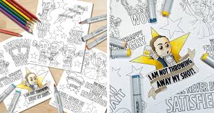 Follow the original colors, or create your own new palette. You Can Print Your Own Hamilton Adult Coloring Book And I M Not Throwing Away My Shot