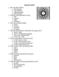 King Arthur Roger Green Worksheets Teaching Resources Tpt