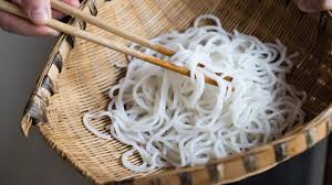 Cook the noodles according to the instructions which can be read at the package. Homemade Rice Stick Noodles China Sichuan Food