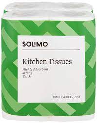 Robinsons interfolded kitchen towels 120 pulls x 1ply 3 packs ₱89.75 add quantity. Amazon Brand Solimo 2 Ply Kitchen Tissue Paper Roll 4 Rolls 60 Pulls Per Roll Amazon In Health Personal Care