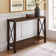 Related to x frame console table. Walnut Rustic Farmhouse X Frame Console Table Kirklands