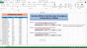 Check spelling or type a new query. Excel Comment Rechercher Et Afficher La Derniere Ligne D Un Tableau Youtube