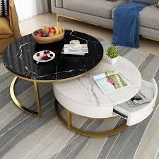 Carryhome beistelltisch rund schwarz, gold, braun, metall, 44x45x44 cm. Marmor Couchtisch Gold Couchtisch Marmor Couchtisch Couchtisch Led