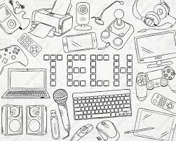 Doodle Technology Vector Pack Tech Clipart Electronics Etsy In 2020 Futuristic Technology Electronics Gadgets Doodles