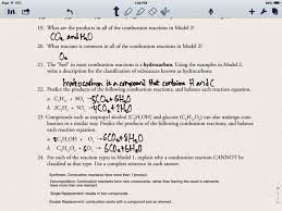 Types of chemical reactions pogil revised. Types Of Chemical Reactions Worksheet Answers Pogil