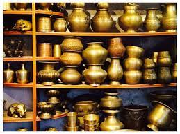Old indian antique brass items. Indian Brass Cookware Ye Olde Curiosity Pot Indian Kitchen Utensils Brass Decor Vintage Kitchen Utensils