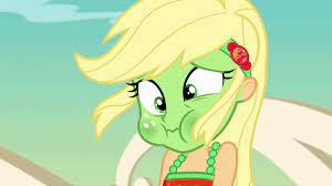 1 depiction in equestria girls 1.1 my little pony equestria girls 1.2 equestria girls: 1821996 Animated Applejack Derpibooru Import Equestria Girls Equestria Girls Series Female Gif Green Face Safe Screencap Seasickness Sleeveless Solo Spoiler Eqg Series Season 2 Spring Breakdown Twibooru