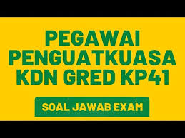 Pegawai sedang berkhidmat dalam perkhidmatan penolong pegawai penguat kuasa adalah layak dipertimbangkan oleh pihak berkuasa melantik berkenaan untuk peningkatan secara lantikan ke jawatan pegawai penguat kuasa gred kp41, tertakluk kepada kekosongan jawatan, apabila telah disahkan dalam perkhidmatan dan: Penerangan Peperiksaan Pegawai Penguatkuasa Kdn Gred Kp41 Youtube
