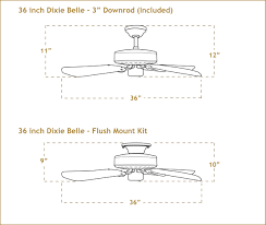 However, this top 10 flush mount ceiling fan in 2021 will help you pick the right one. 36 Inch Dixie Belle Small Traditional Ceiling Fan By Gulf Coast Fans