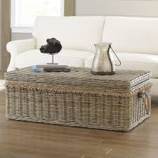 Birch Lane Coffee Tables And End Tables Roscoe Trunk Rattan Coffee Table Coffee Table Wicker Coffee Table