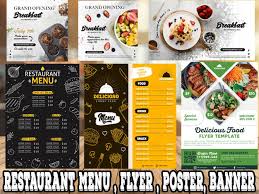 The design interface of each of these grand opening flyer templates is so outstanding that it. Design Restaurant And Food Menu Flyer Poster Banner In 1 Day By Khalilfennich Fiverr