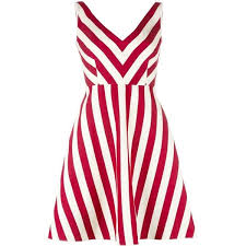 Red Valentino Striped Dress 7 031 170 Idr Liked On Polyvore Featuring Dresses Red White Striped Dre Striped Dress Cotton Stripe Dresses Red Striped Dress