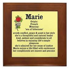 Marie Name Meaning Bkgd Design Framed Tile Female Name Meanings A M Inspiration Station Marie Name Meaning Names With Meaning Meaning Of Your Name