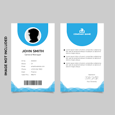 Download this beautiful and unique template today and after simply adding in the details, make the best use of it. Minimal Blue Employee Id Card Template Design 830611 Vector Art At Vecteezy